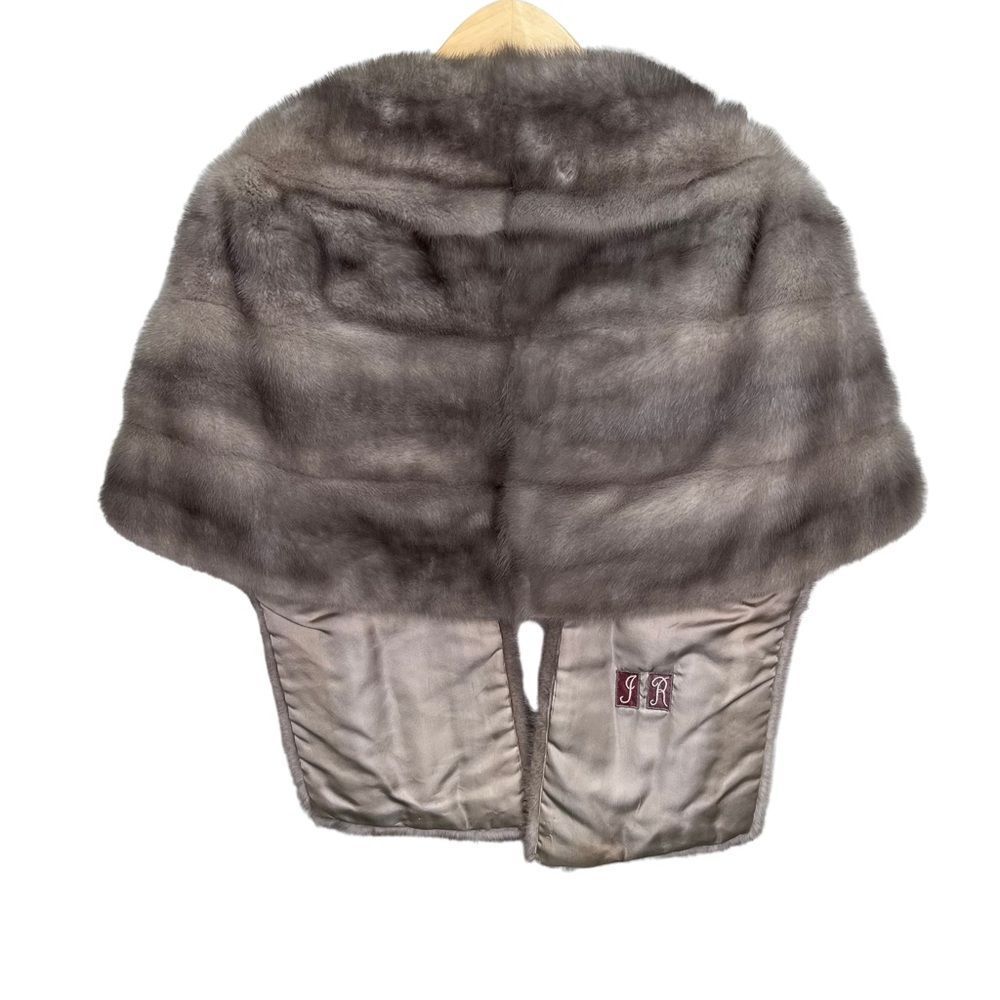 𝅺VINTAGE Brown Mink Stole - Picture 3 of 10